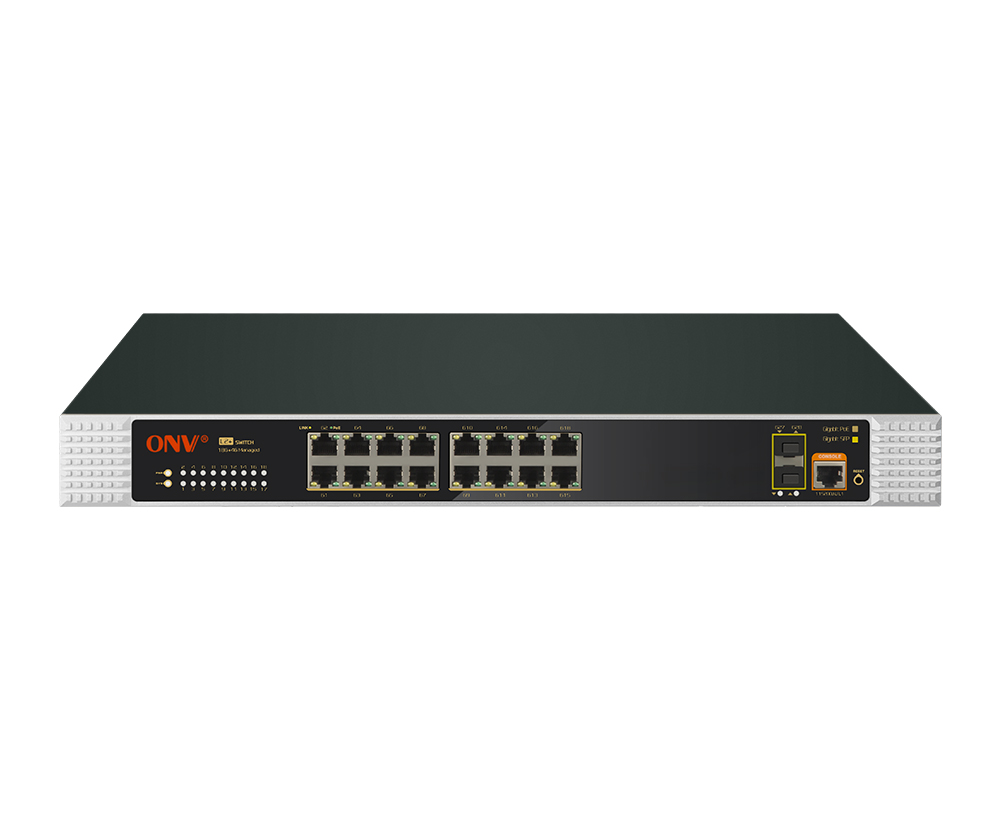 Conmutador PoE industrial gestionado L2 de 18 puertos Gigabit