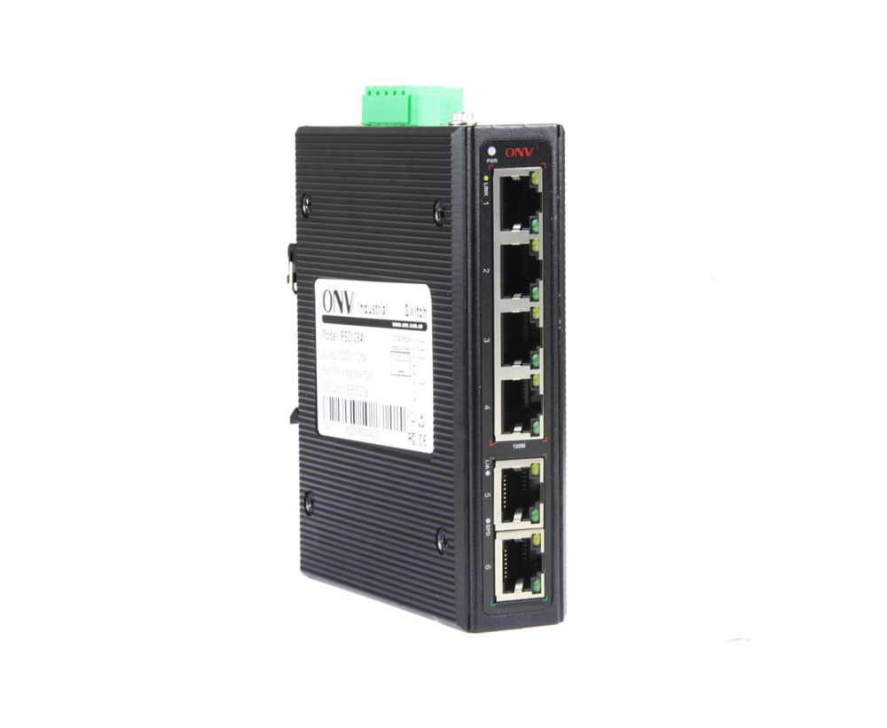 Conmutador Ethernet industrial de 6 puertos Gigabit