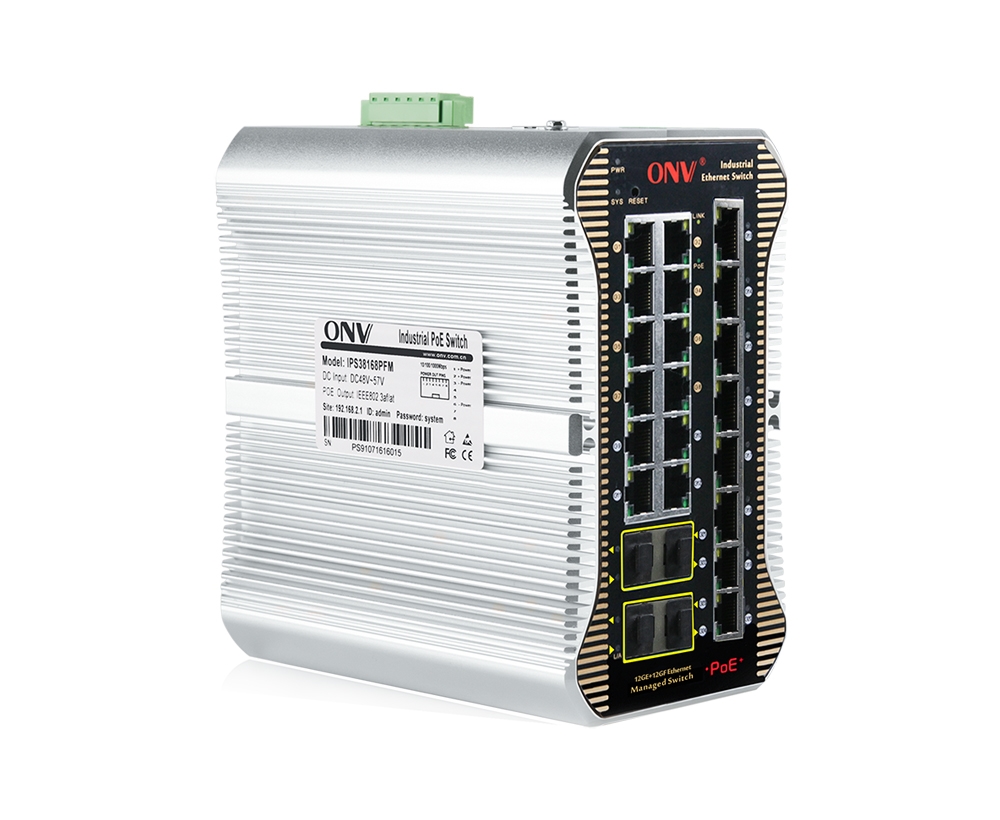 Conmutador PoE industrial gestionado L2 Gigabit de 24 puertos