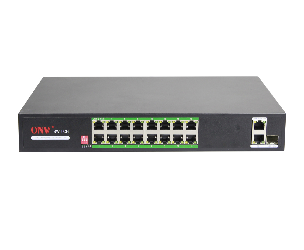 Conmutador PoE AI de 18 puertos Gigabit uplink