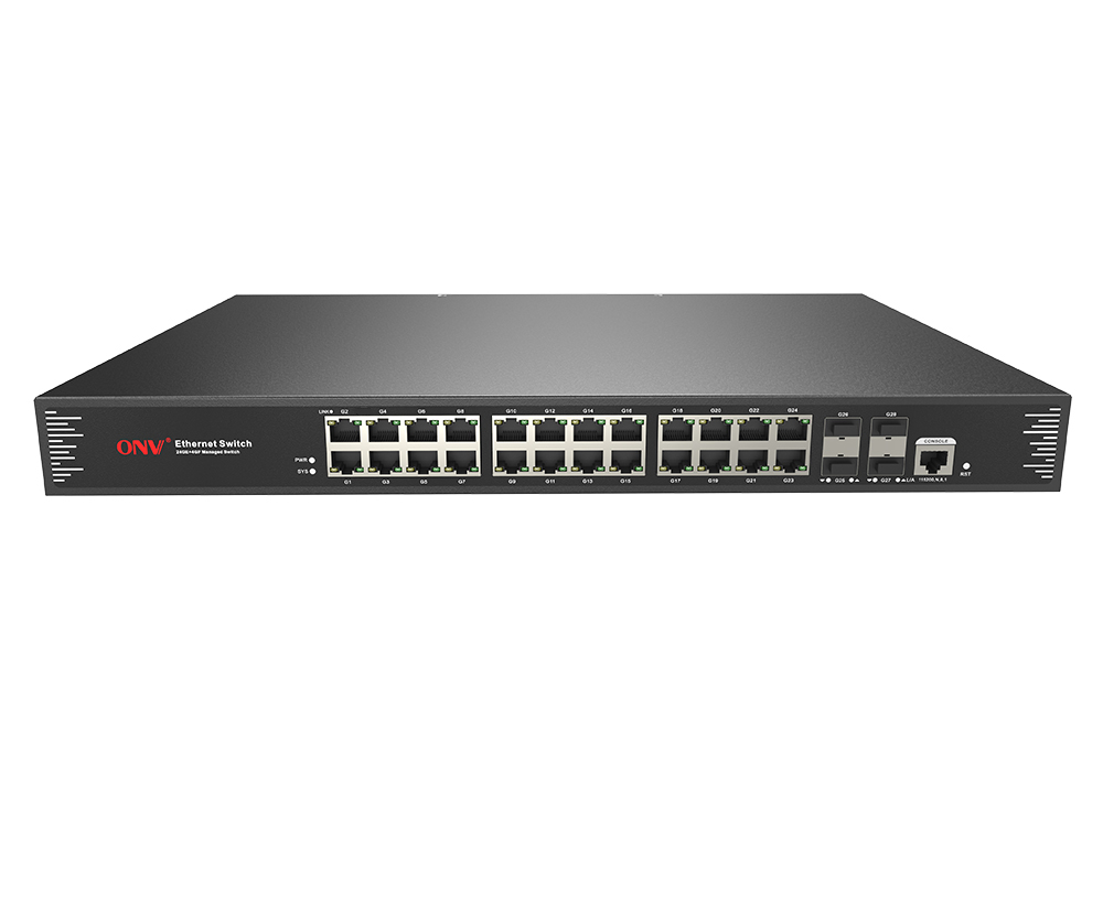 Conmutador Ethernet gestionado L2 de 28 puertos Gigabit