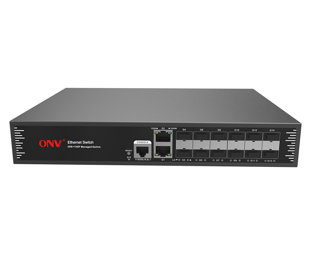 Conmutador Ethernet gestionado L2 de 14 puertos Gigabit
