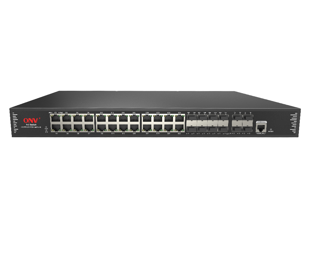 Conmutador PoE gestionado L3 de 36 puertos de enlace ascendente 10G