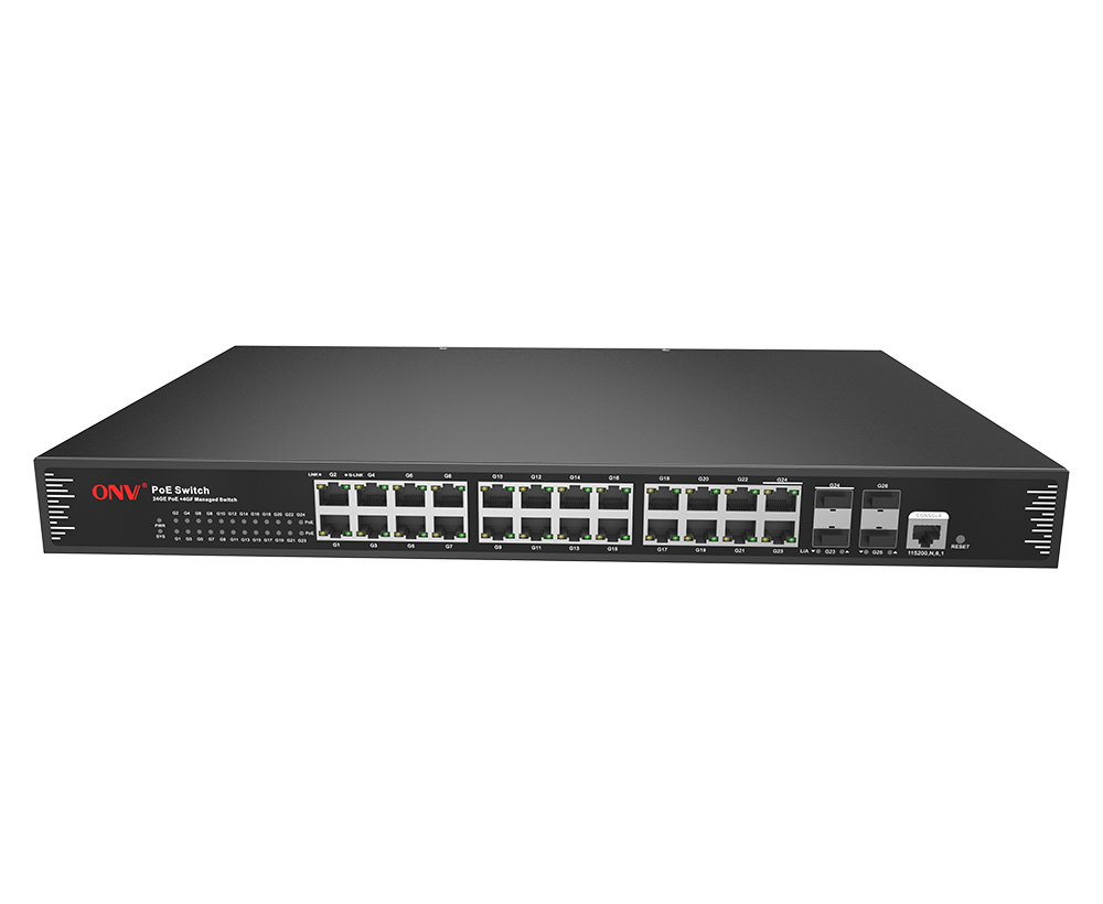 Conmutador PoE gestionado L2 de 26 puertos Gigabit