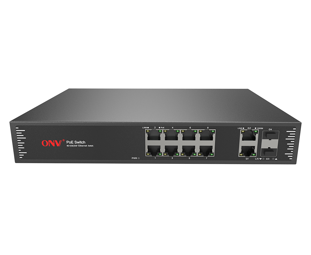 Conmutador PoE de 12 puertos Gigabit uplink