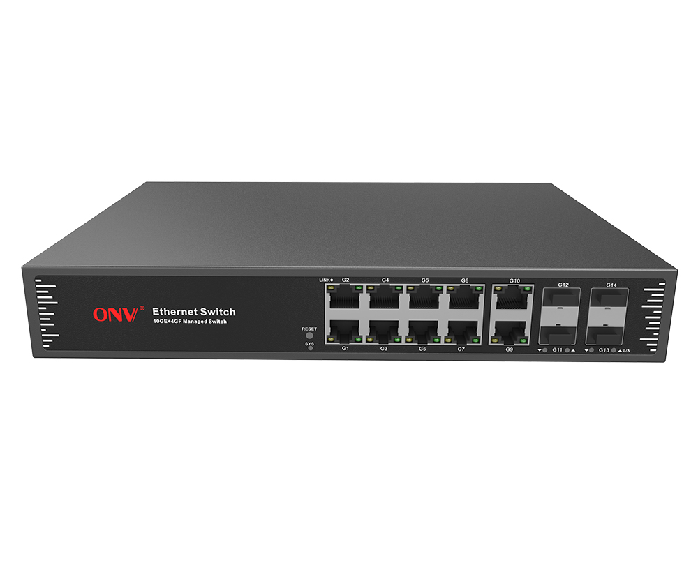 Conmutador Ethernet gestionado L2 de 14 puertos Gigabit