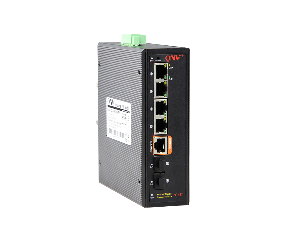 Conmutador PoE industrial gestionado L2 de 6 puertos Gigabit
