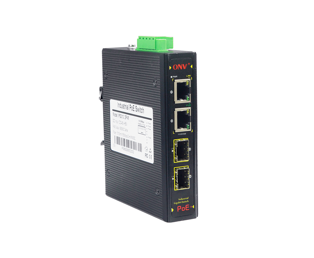 Conmutador PoE industrial Gigabit de 4 puertos