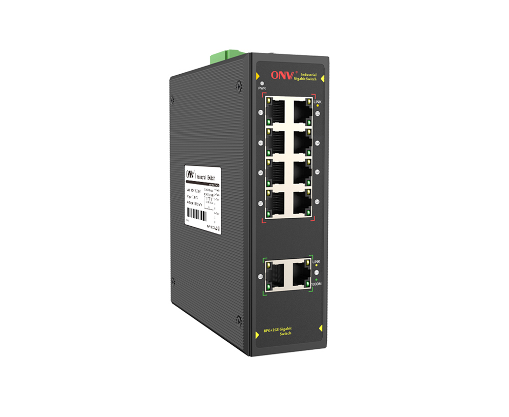 Conmutador Ethernet industrial Gigabit de 10 puertos