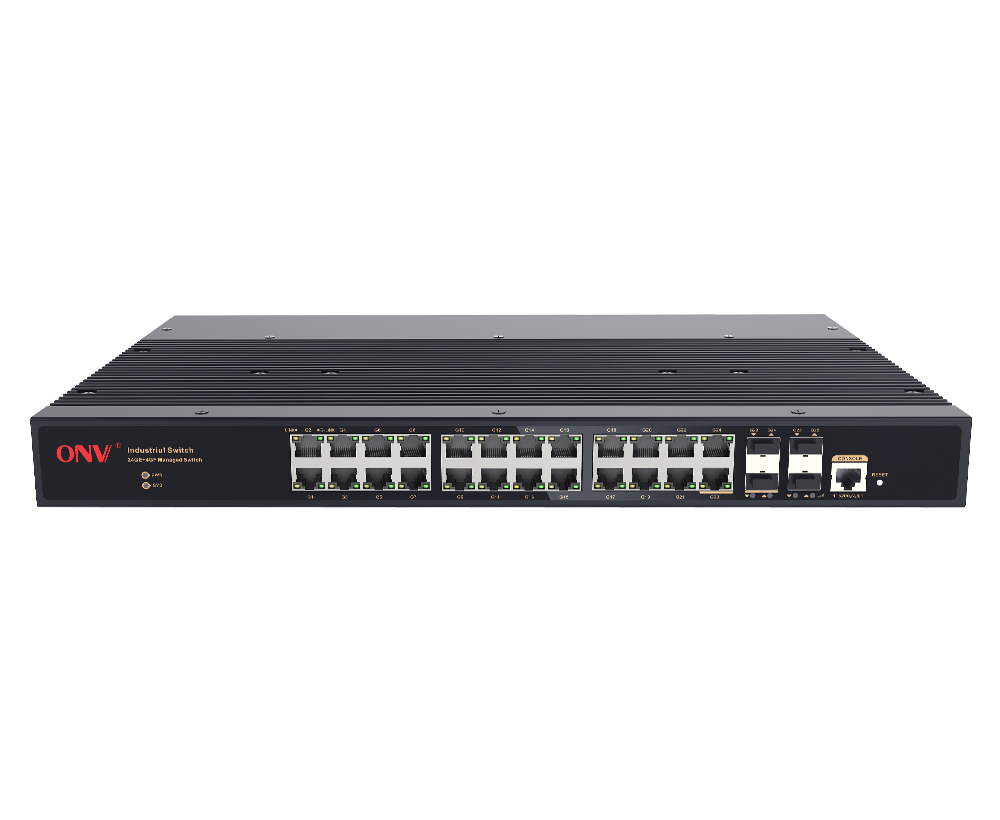 Conmutador Ethernet industrial gestionado L2 Gigabit de 26 puertos