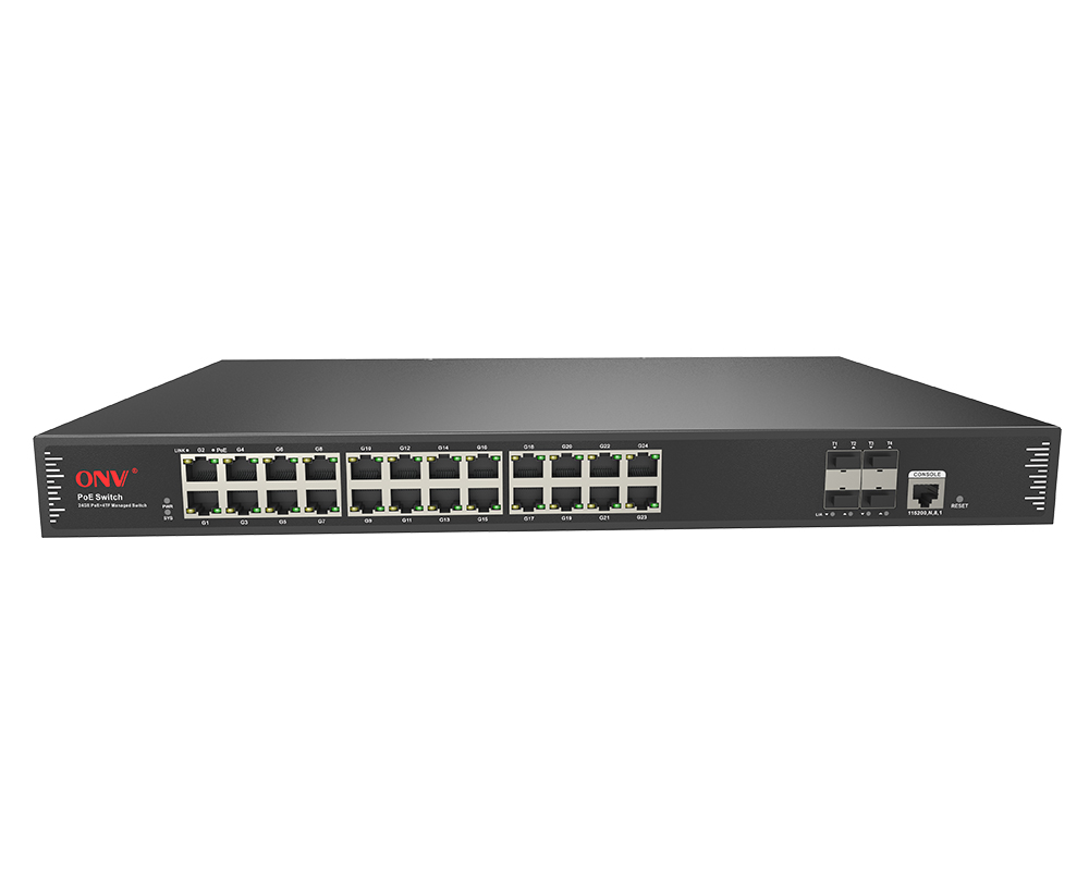 Conmutador PoE gestionado L3 de 28 puertos de enlace ascendente 10G