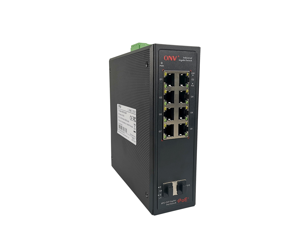 Conmutador PoE industrial de 10 puertos Gigabit