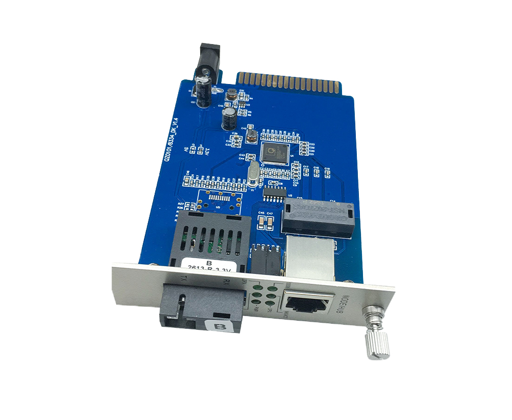 Tablero del convertidor de la fibra del 10/100M 2-port medios