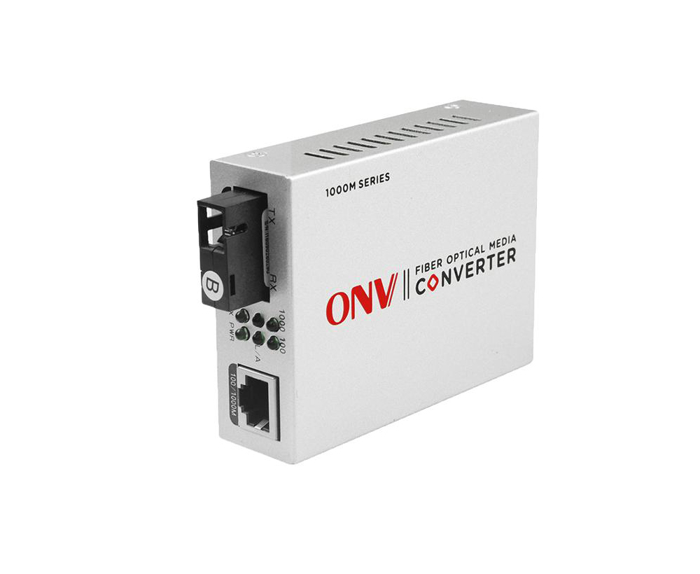 Convertidor de medios de fibra dual monomodo de 2 puertos Gigabit