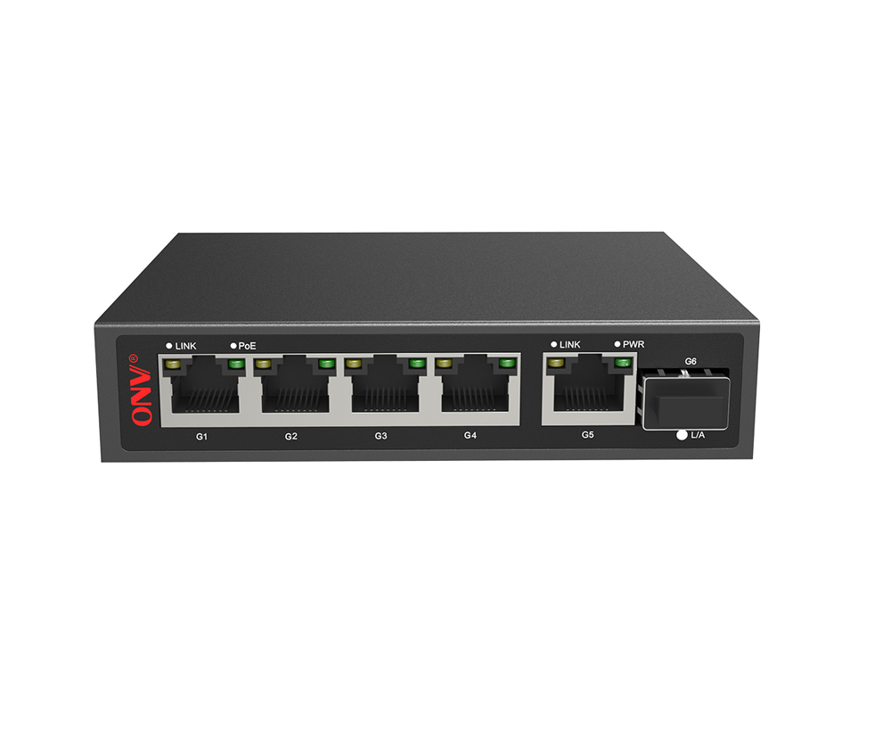 Conmutador PoE Gigabit de 6 puertos bt