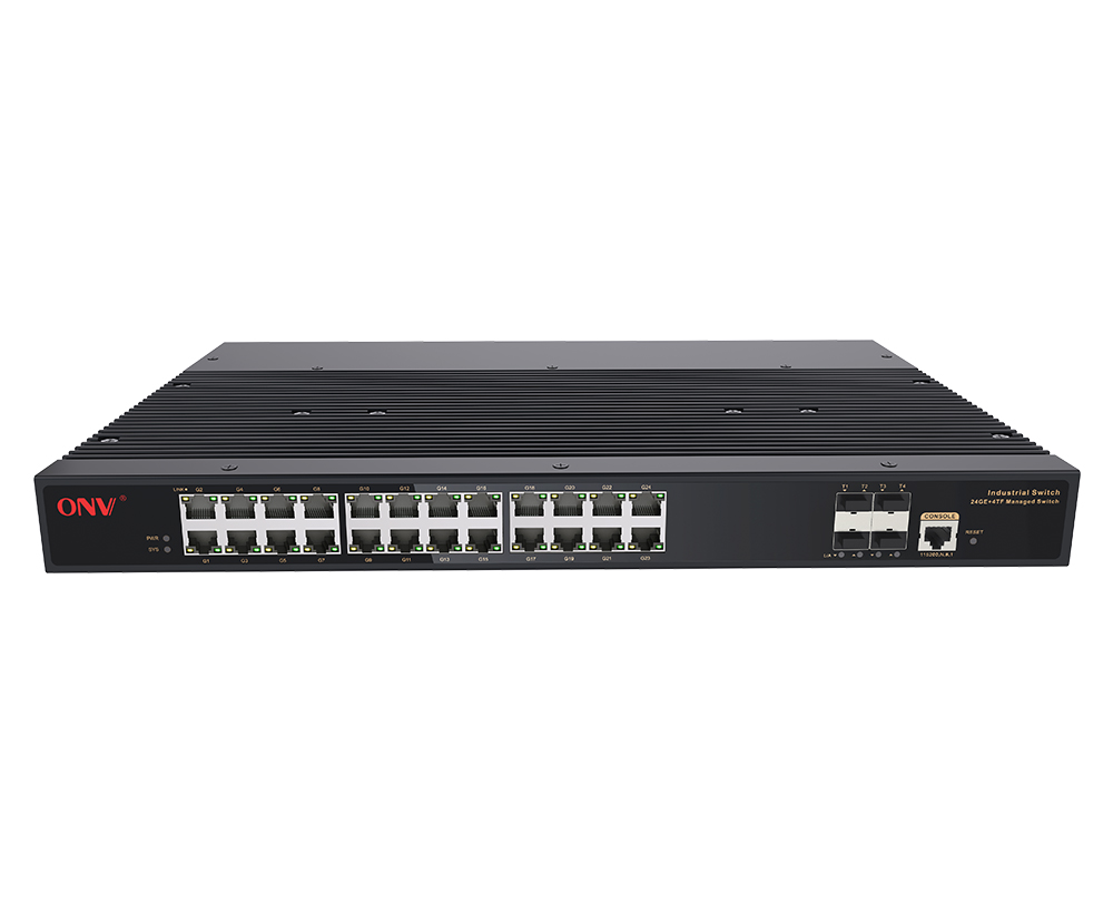 10G uplink 28-puerto L2 manejó el interruptor industrial de Ethernet