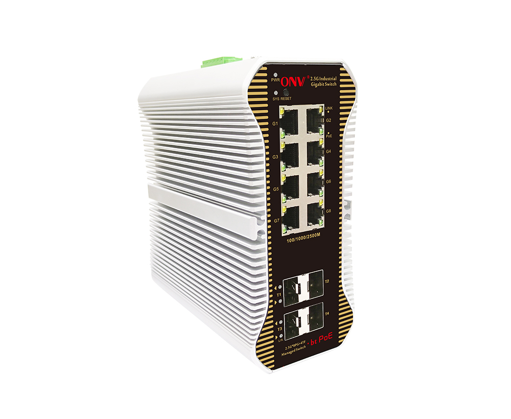 12-port L2 2,5G manejó el interruptor industrial del PoE del bt