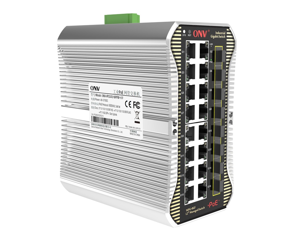 Conmutador PoE industrial gestionado L2 Gigabit de 24 puertos