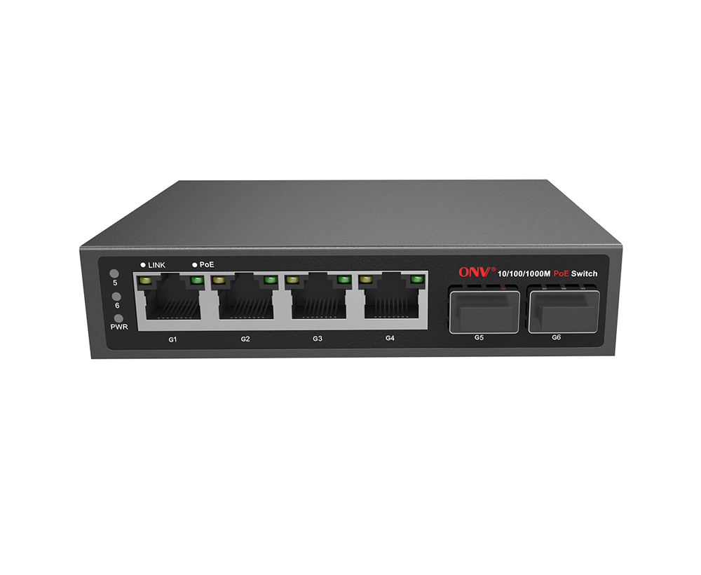Conmutador PoE Gigabit de 6 puertos bt