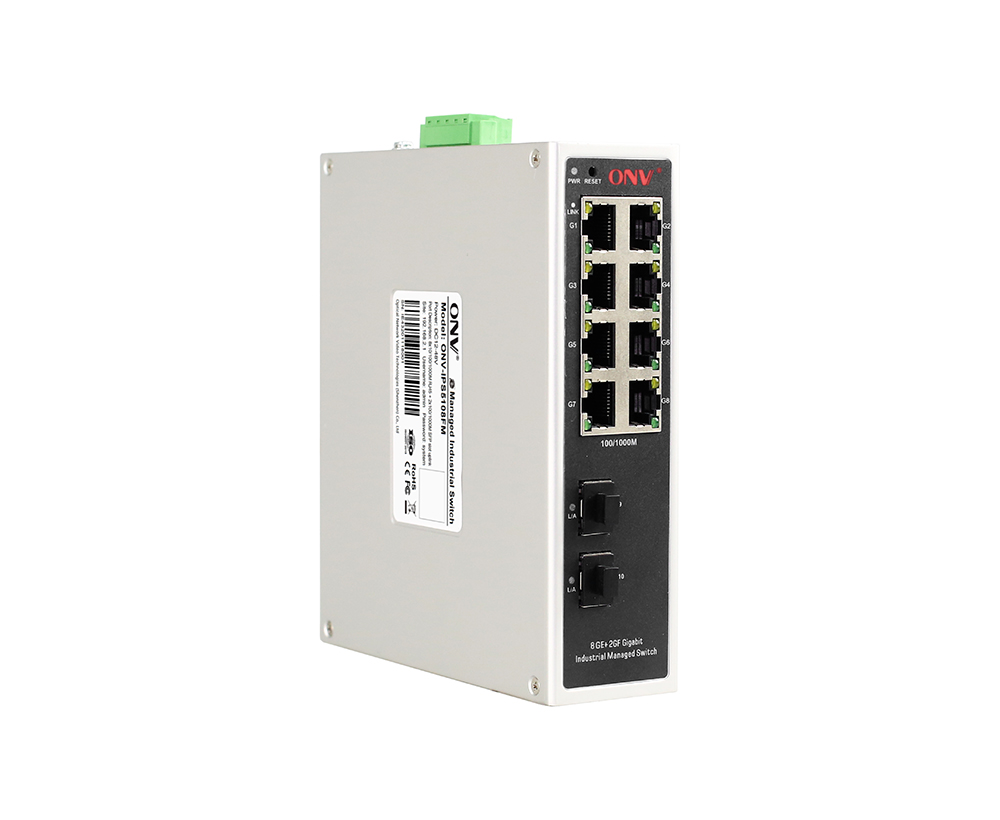 Conmutador Ethernet industrial de fácil gestión Gigabit de 10 puertos