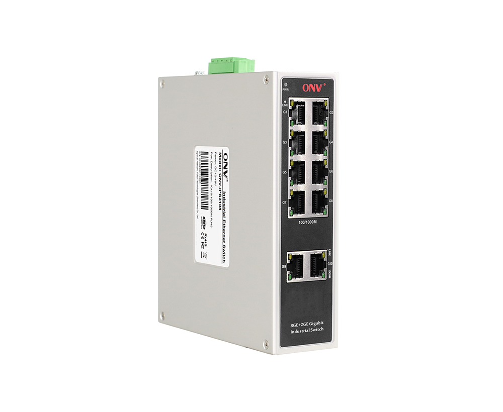 Conmutador Ethernet industrial Gigabit de 10 puertos
