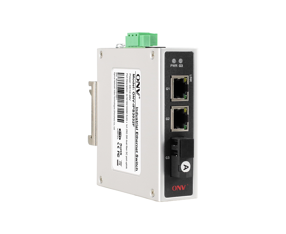 Conmutador Ethernet industrial Gigabit de 3 puertos
