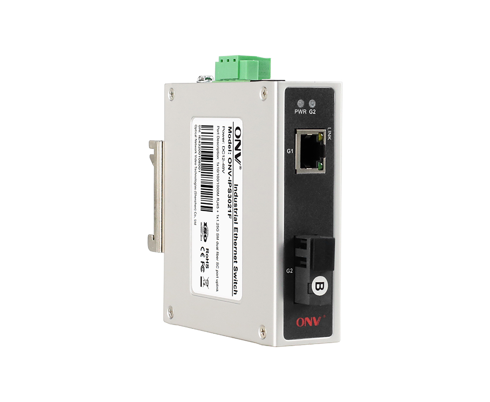 Conmutador Ethernet industrial Gigabit de 2 puertos
