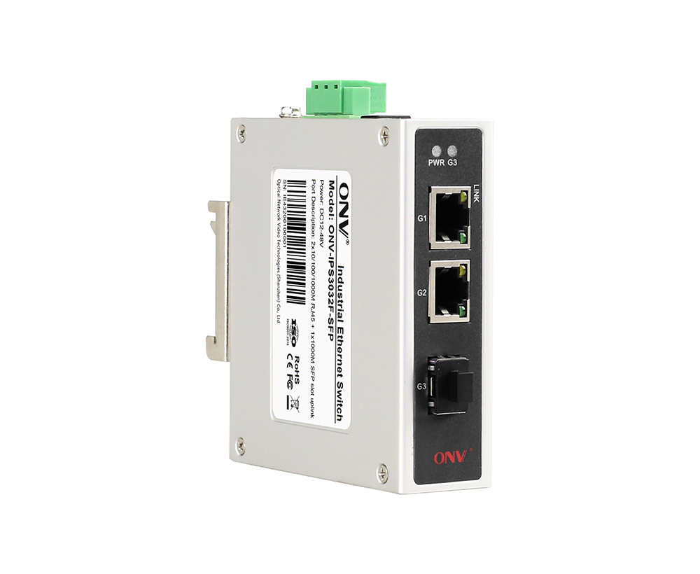 Conmutador Ethernet industrial Gigabit de 3 puertos