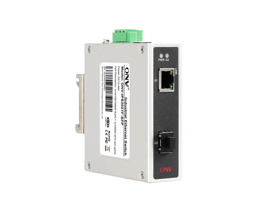 Conmutador Ethernet industrial Gigabit de 2 puertos
