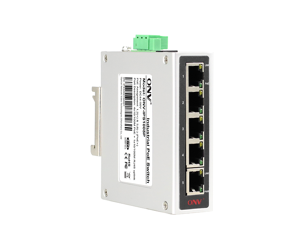 Conmutador PoE industrial de 5 puertos 10/100M