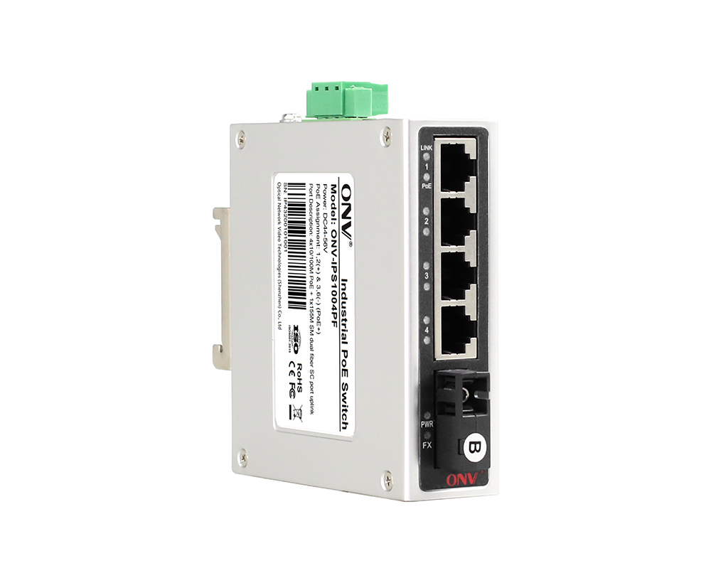 Conmutador PoE industrial de 5 puertos 10/100M