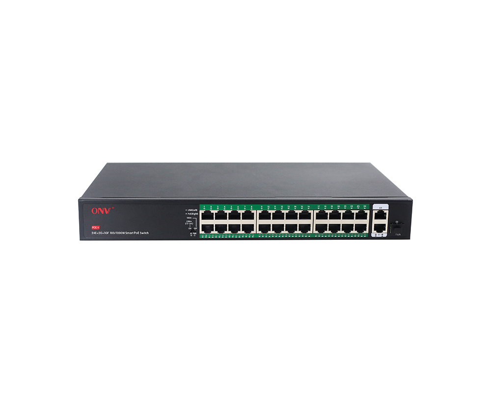 Conmutador PoE Gigabit uplink de 27 puertos