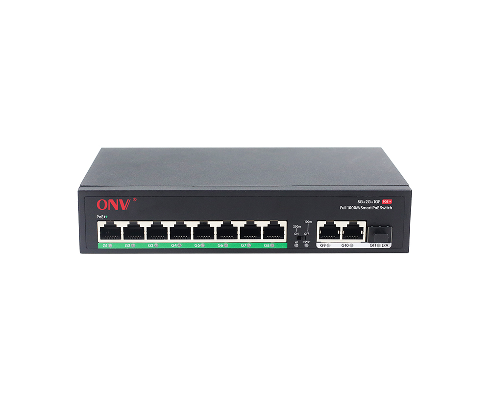 Conmutador PoE Gigabit de 11 puertos