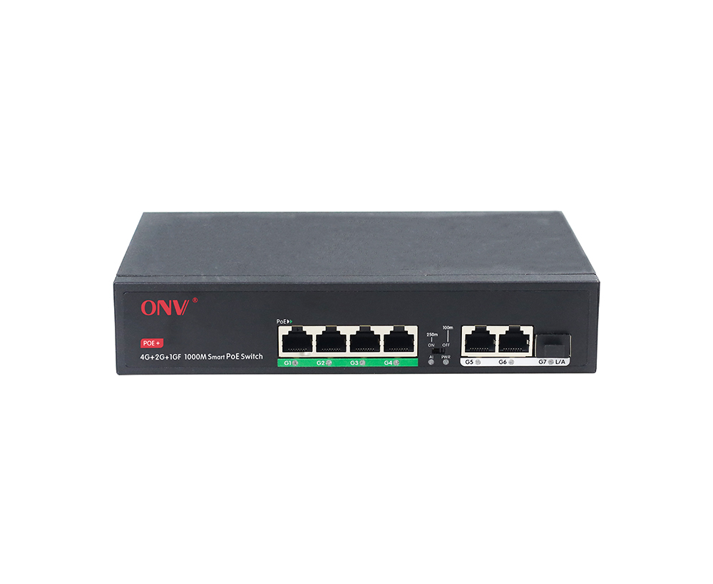 Conmutador PoE Gigabit de 7 puertos