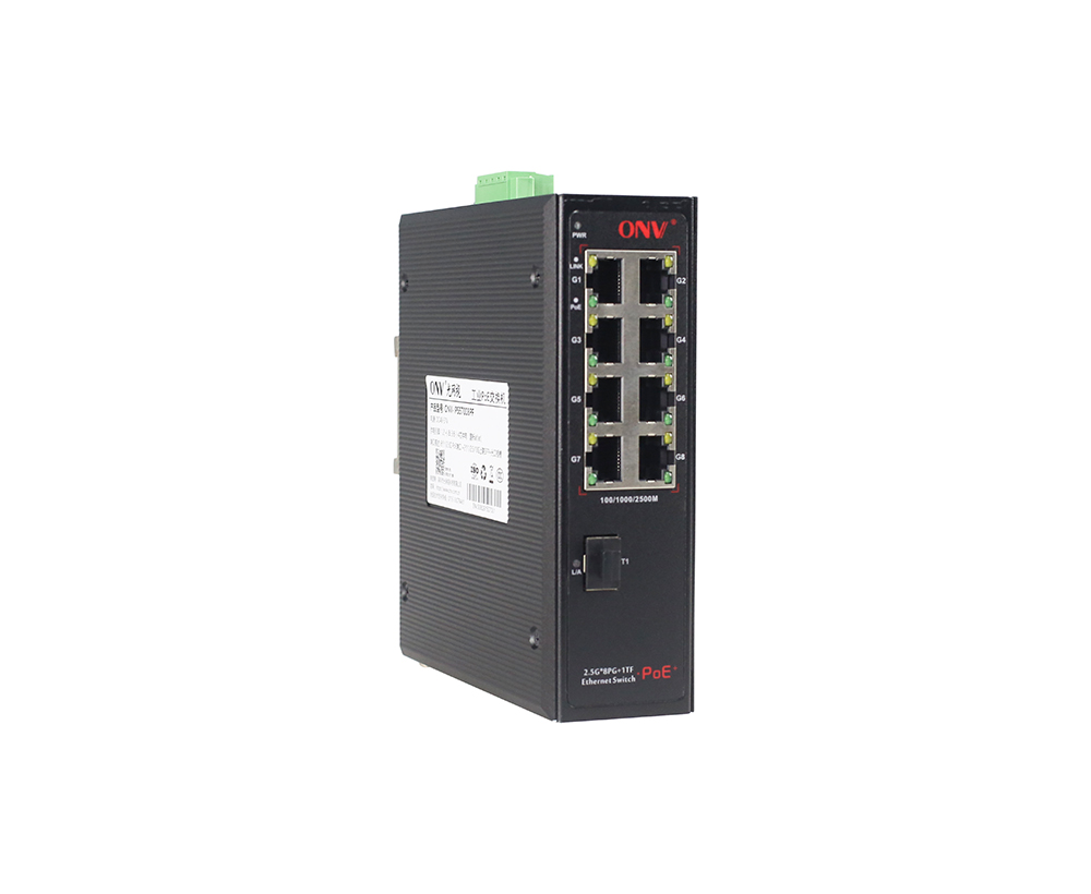 Conmutador PoE industrial de 9 puertos 2,5G