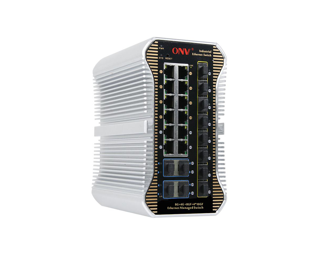 10G uplink 24-port L3 manejó el interruptor industrial de Ethernet