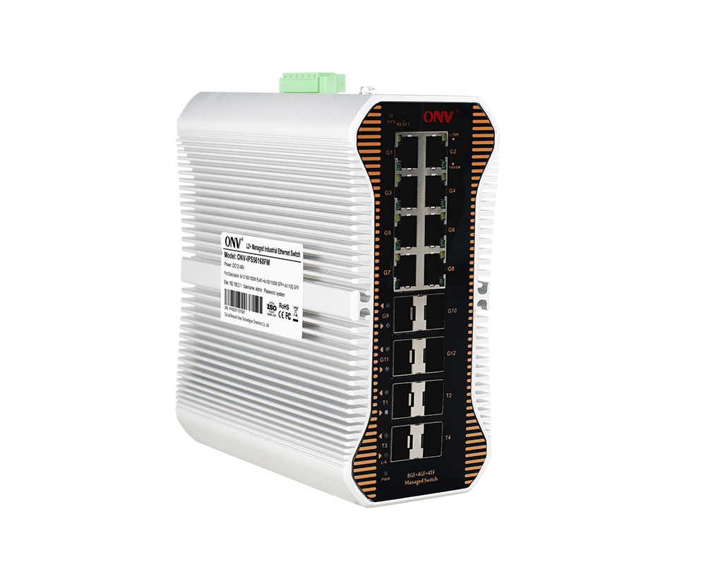 10G uplink 16-port L2 manejó el interruptor industrial de Ethernet