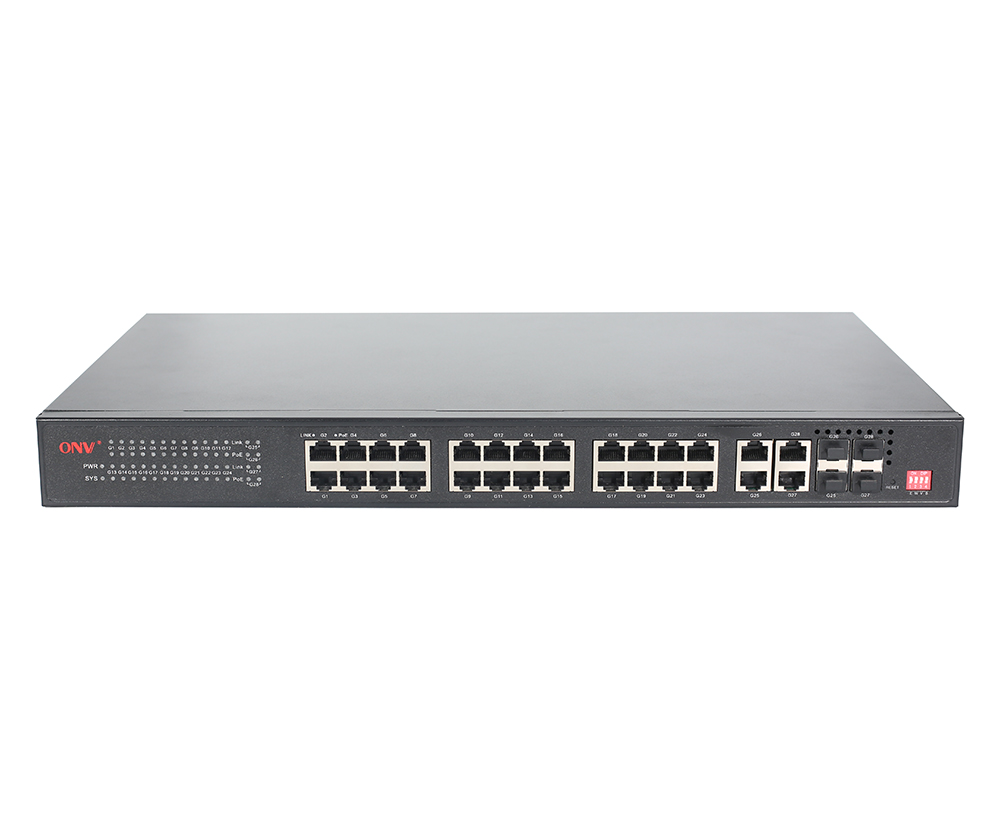 Conmutador PoE gestionado Easy de 28 puertos Gigabit