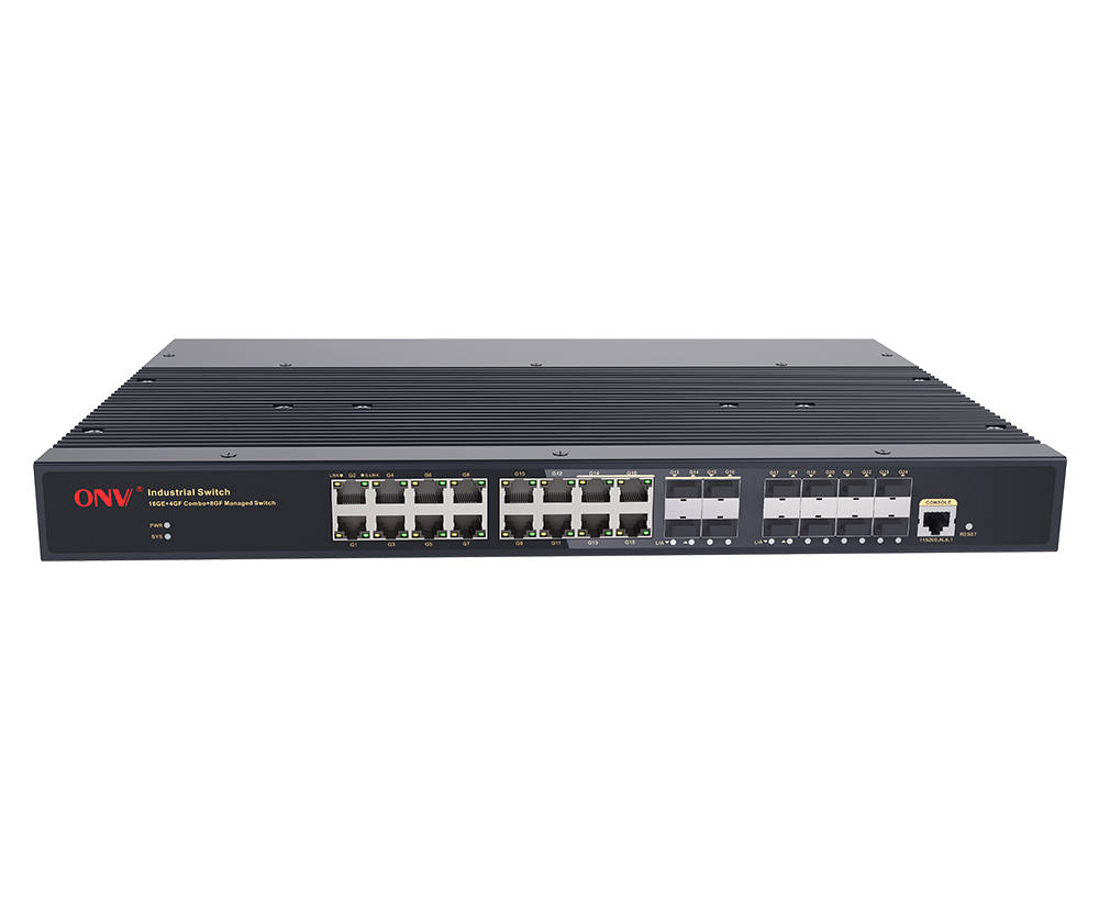 Conmutador Ethernet industrial gestionado L2 de 28 puertos Gigabit