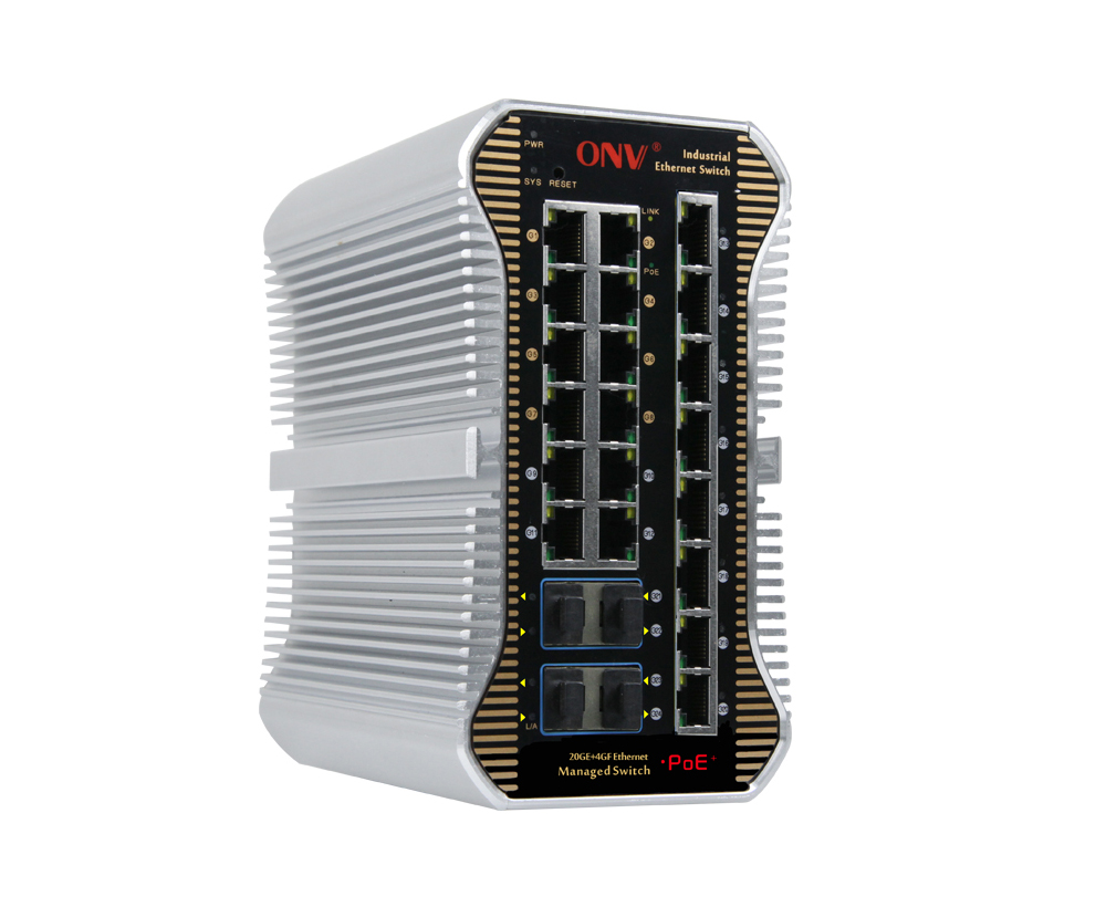 10G uplink 24-puerto L2 manejó el interruptor industrial del PoE