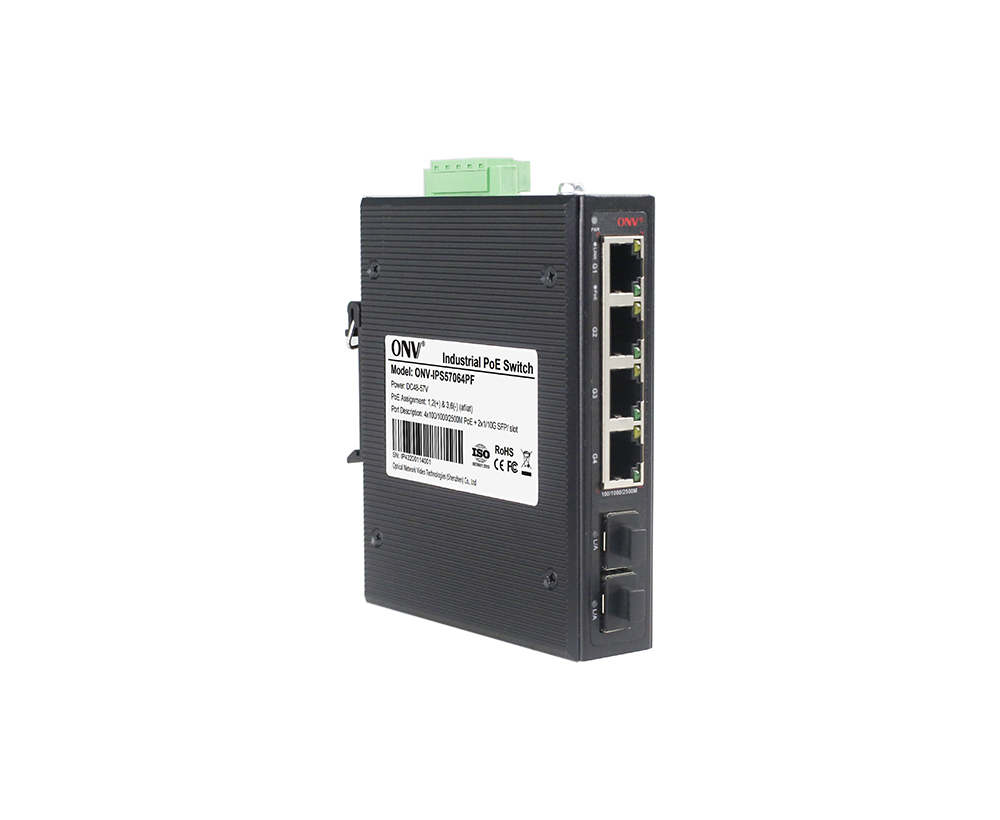 Conmutador PoE industrial de 6 puertos 2,5G