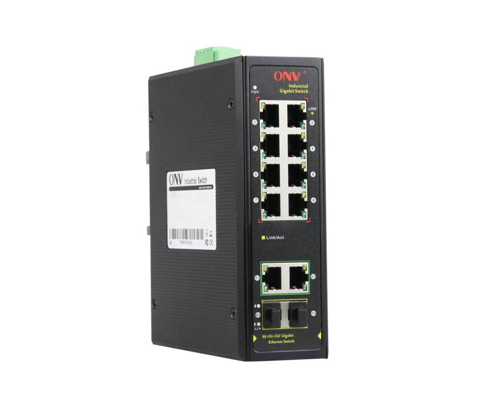 Conmutador Ethernet industrial de 12 puertos Gigabit uplink