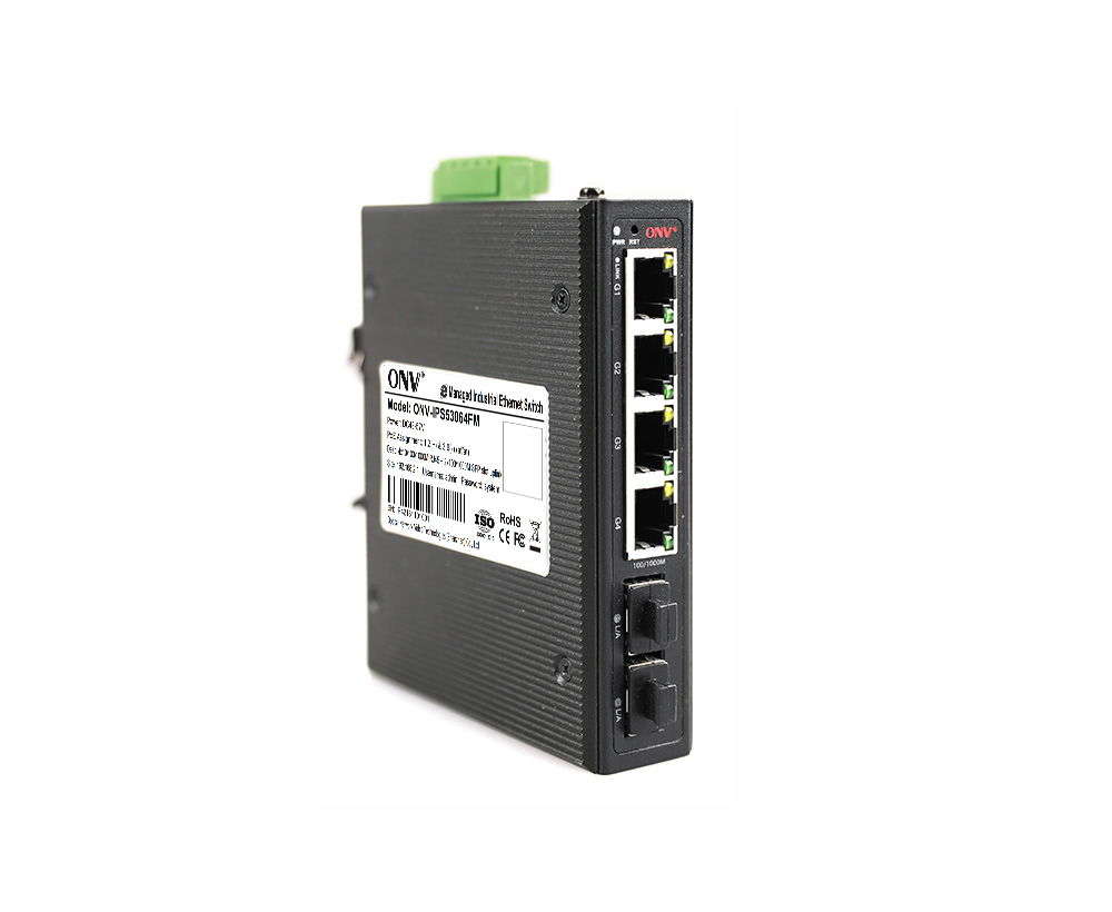Conmutador Ethernet industrial de fácil gestión Gigabit de 6 puertos