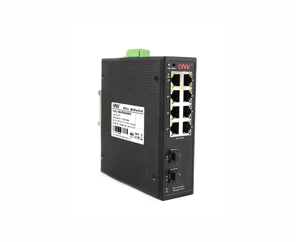 Conmutador Ethernet industrial de fácil gestión Gigabit de 10 puertos