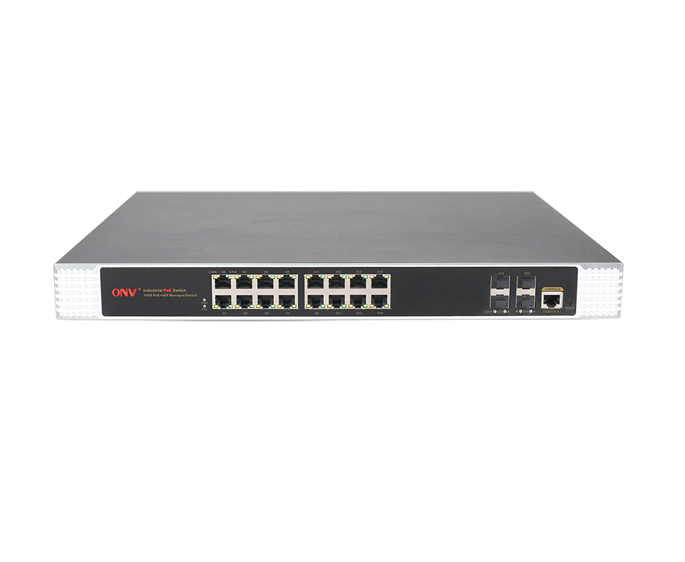 Conmutador PoE industrial gestionado L2 de 20 puertos Gigabit