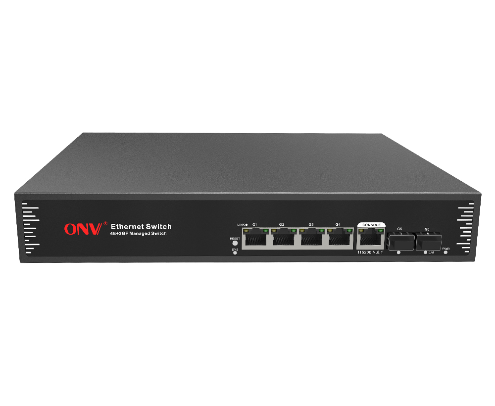Conmutador Ethernet gestionado de 6 puertos Gigabit