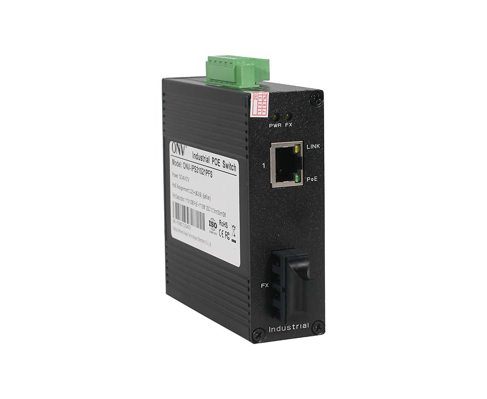 Conmutador PoE industrial de 2 puertos 10/100M