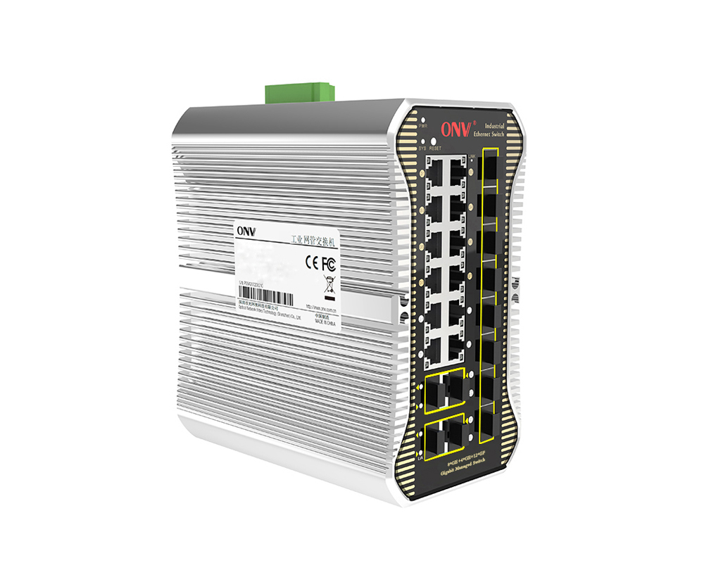 Conmutador Ethernet industrial gestionado L2 de 24 puertos Gigabit