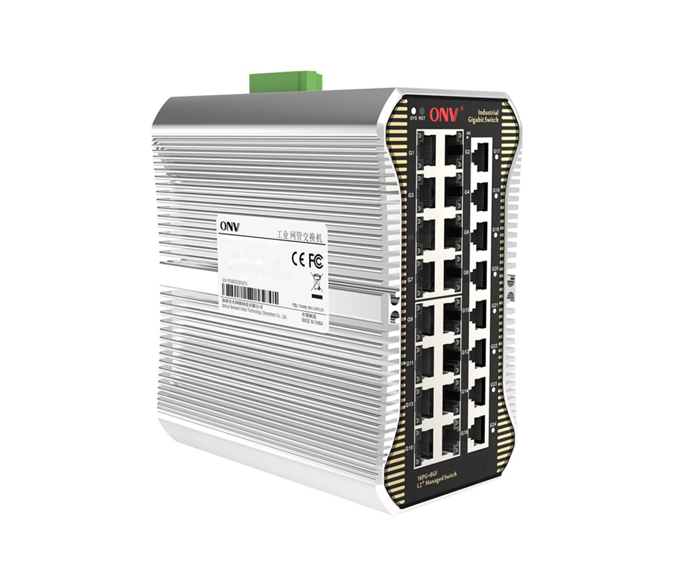 Conmutador Ethernet industrial gestionado L2 de 24 puertos Gigabit