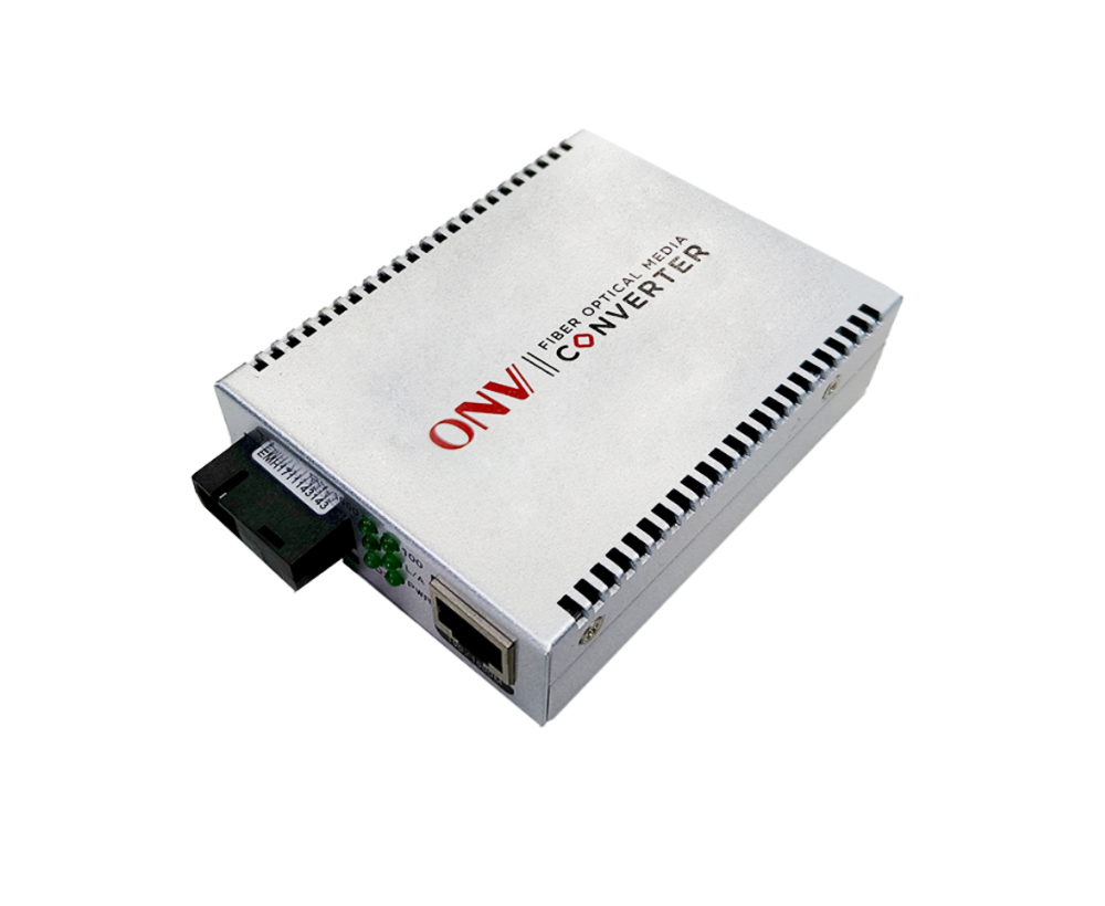 Convertidor de medios de fibra única monomodo de 2 puertos Gigabit